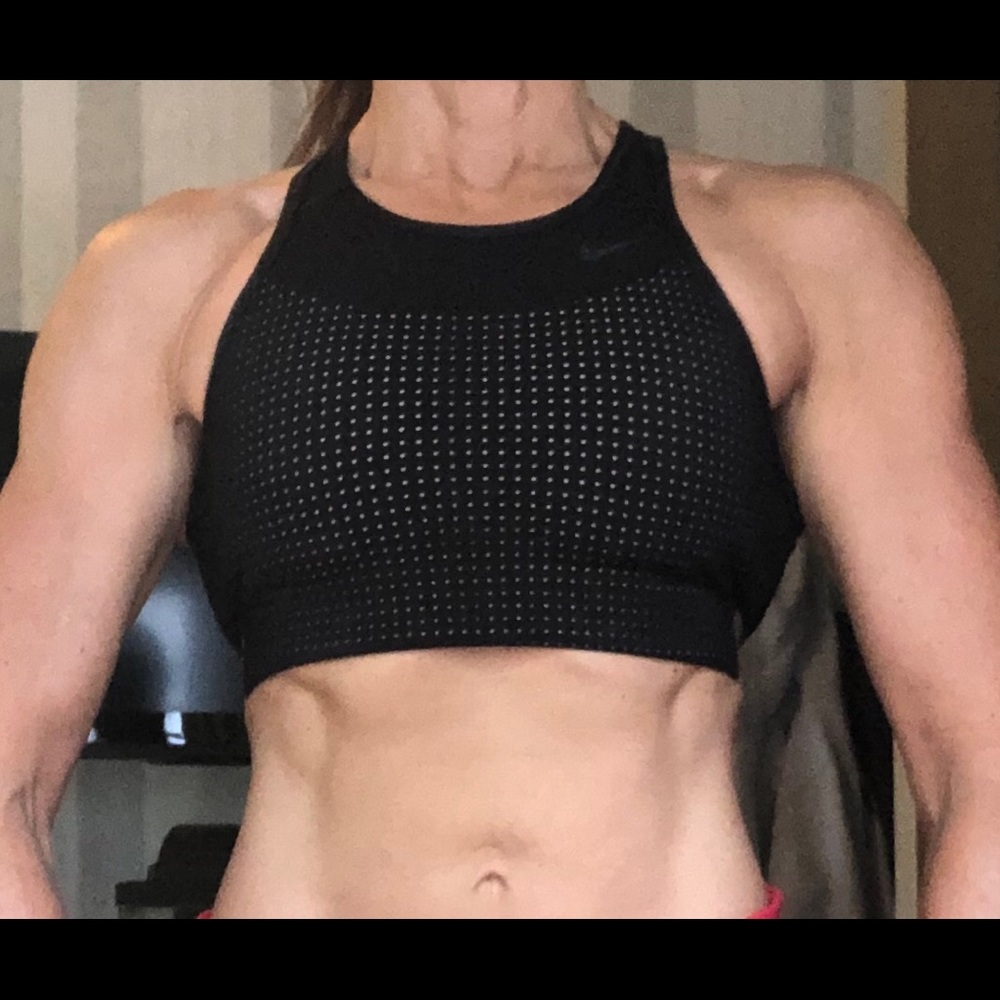 Nike high neckline open-back sports bra